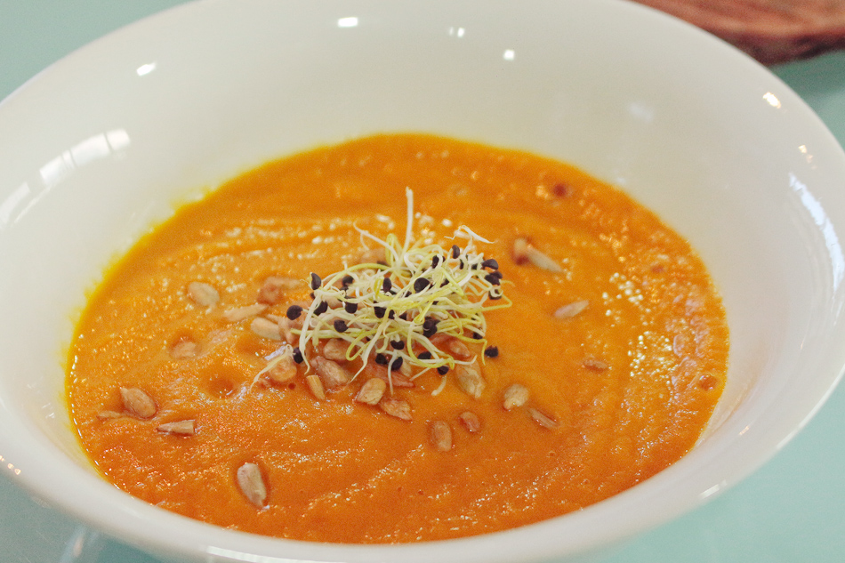 Crema de zanahoria sin lácteos