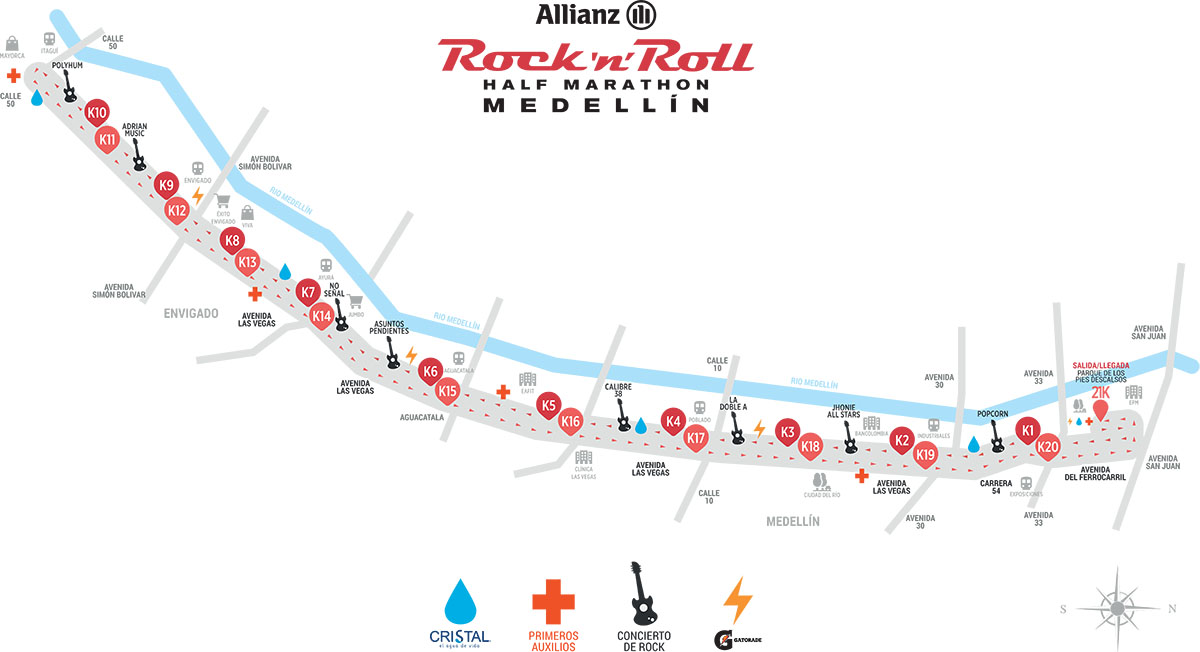 Este domingo se corre la Rock and Roll Media Maratón en Medellín