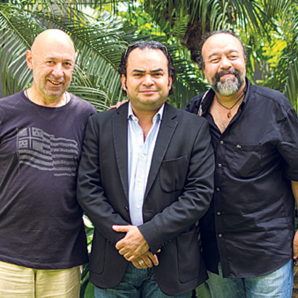 Nelson Gómez, Alexis Cárdenas y Francisco González