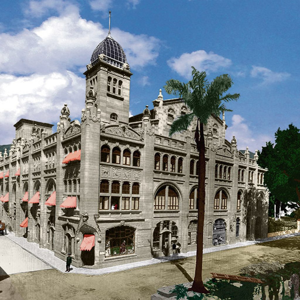 edificio Gonzalo Mejía, en el que además de otros locales comerciales, estaban el Teatro Junín y el Hotel Europa